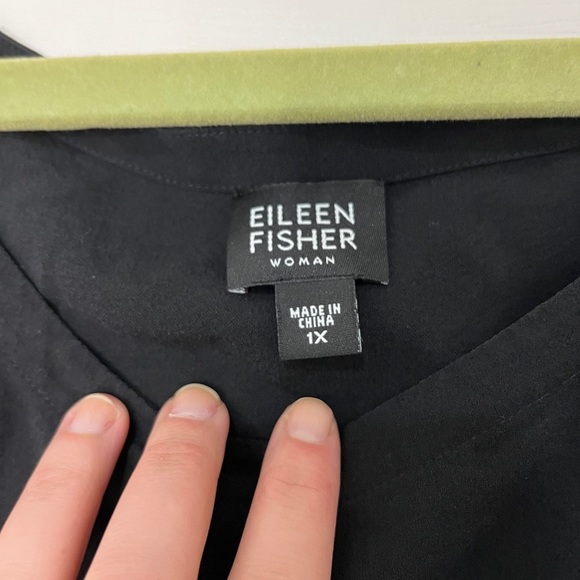 EILEEN FISHER Silk Georgette Crepe Split Hem Boxy Tank Sleeveless Top 1X - Picture 3 of 12